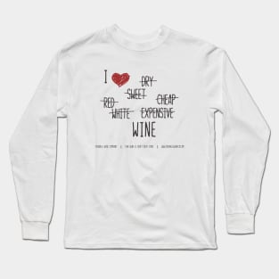 I Heart Wine Long Sleeve T-Shirt